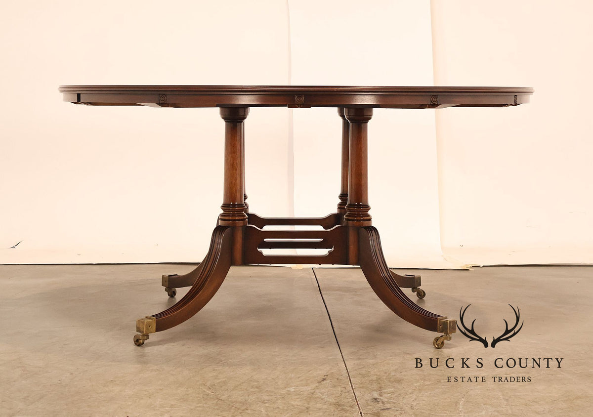 Bevan Funnell Inlaid Mahogany Round Extension Dining Table