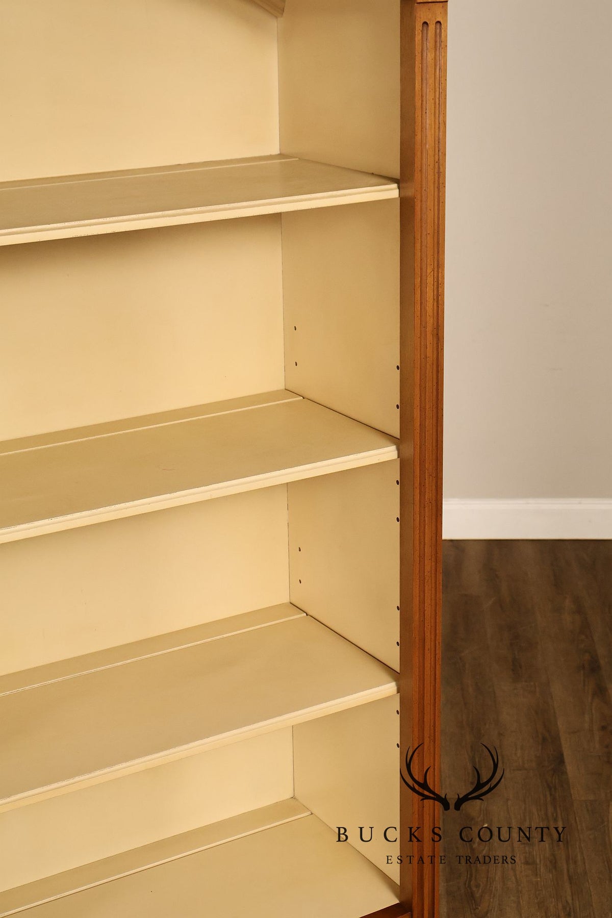 Henredon French Country Style Arched Walnut Bookcase
