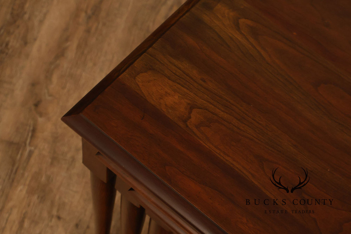 Traditional Mahogany Three Piece Nesting Table Set