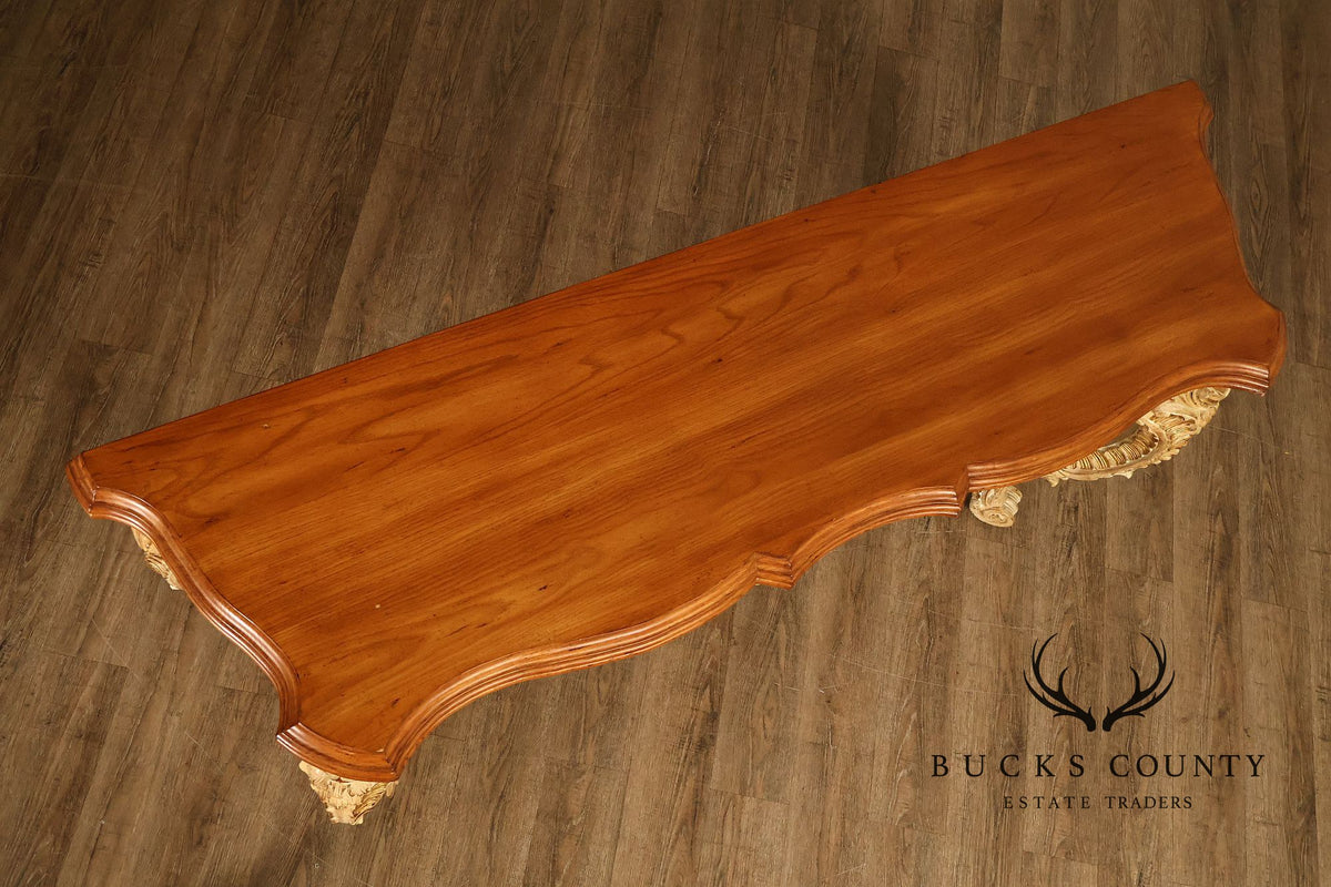 Louis XV Style Rococo Carved Console Table