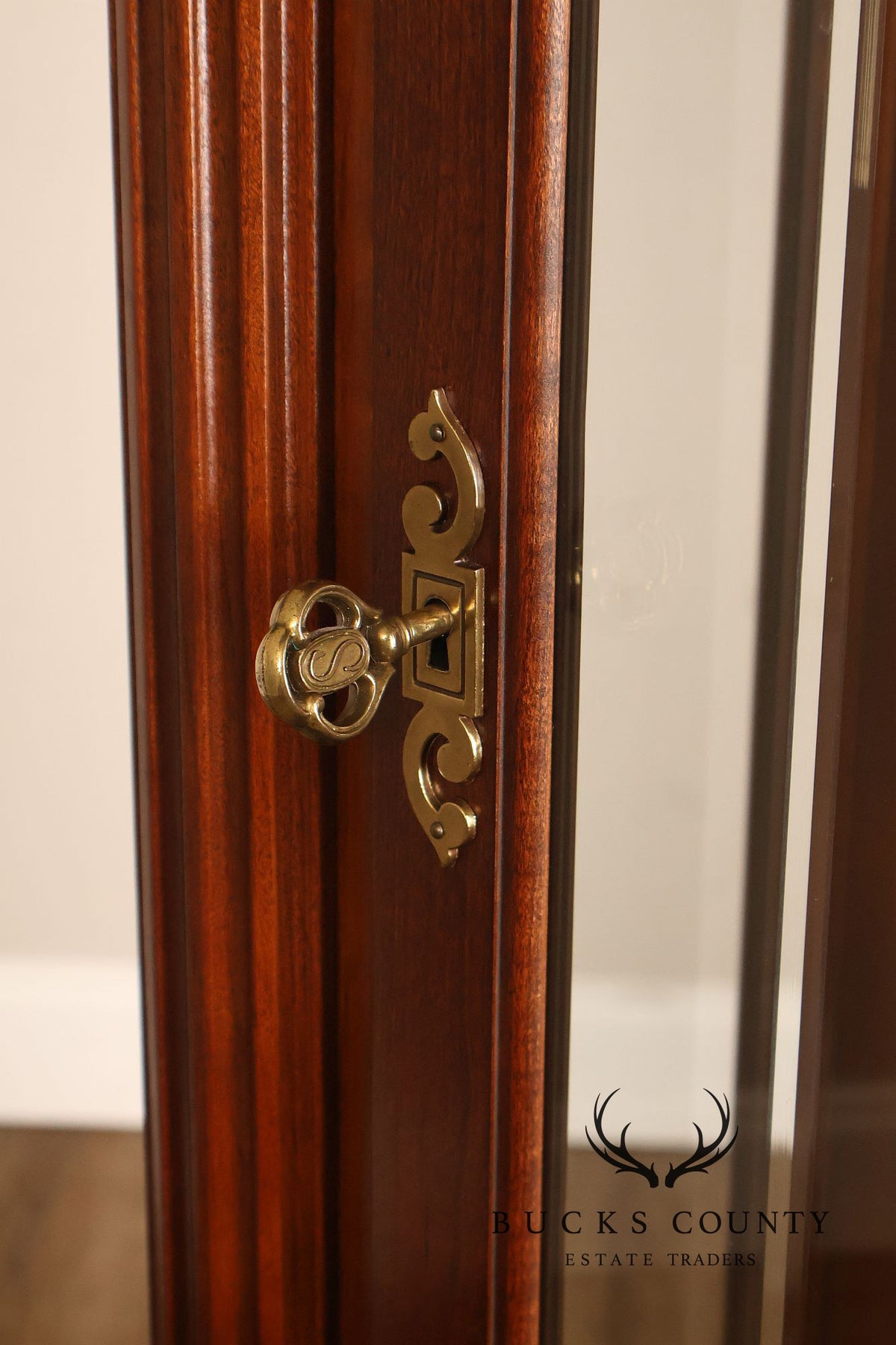 Sligh Mahogany Grandfather Clock With Triple Chime Moon Phase Dial