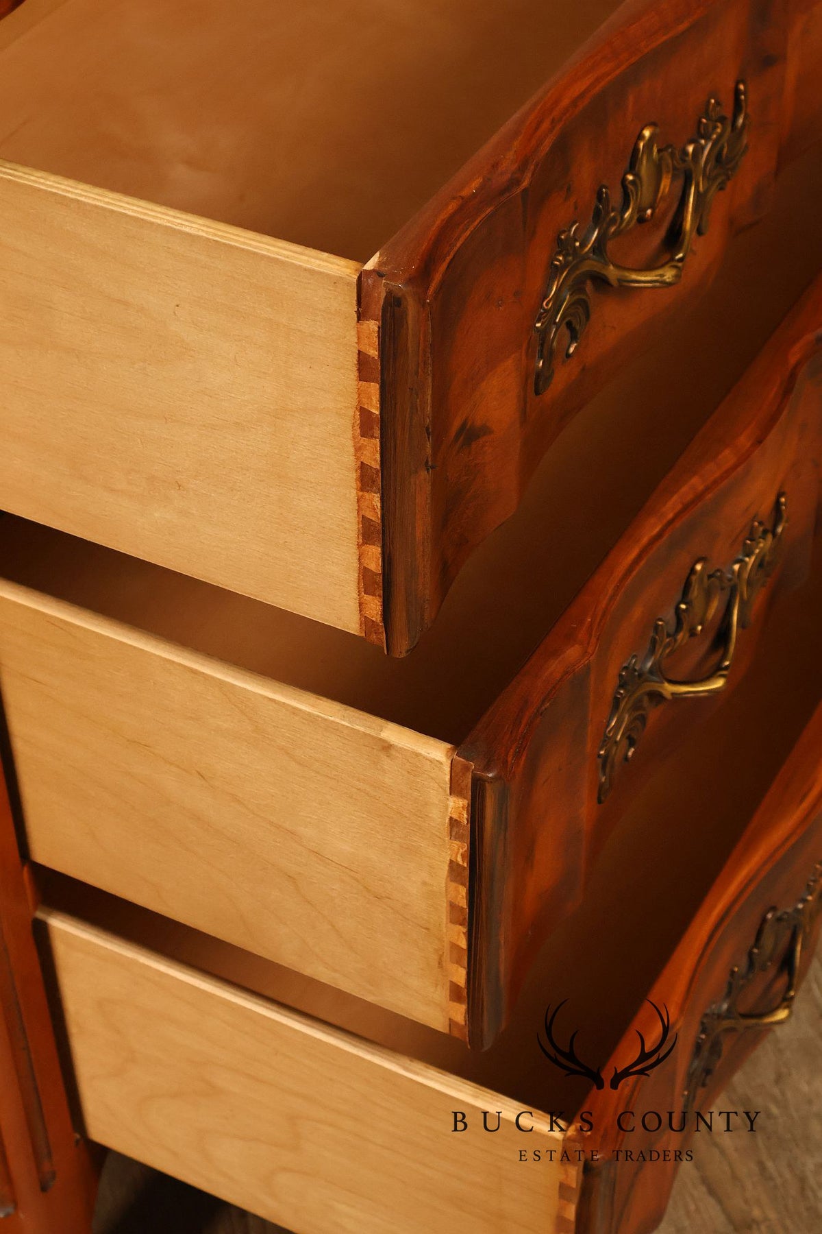 Century Furniture French Provincial Style Marble Top Chest