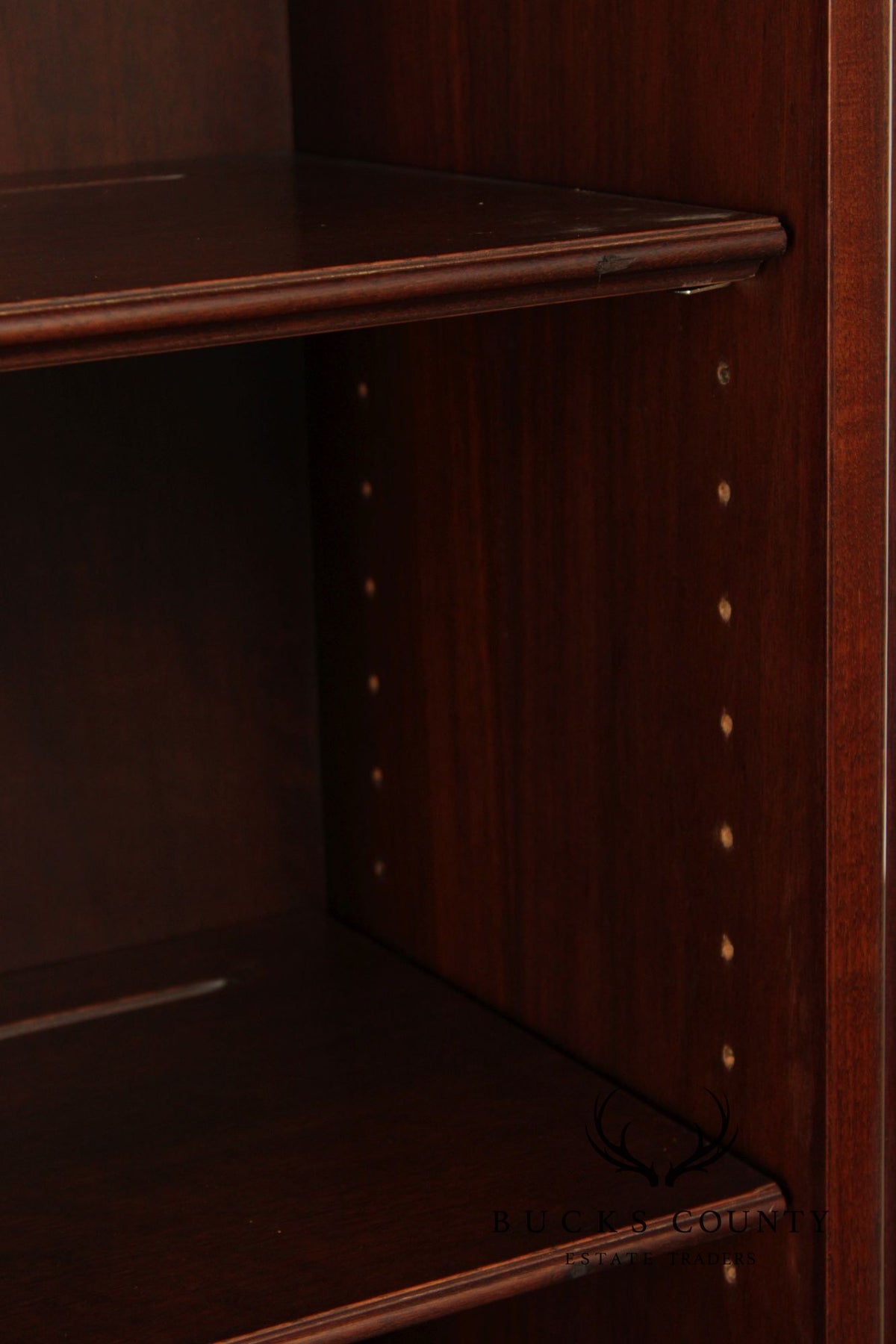 Georgian Style Hand Painted Mahogany Breakfront Cabinet