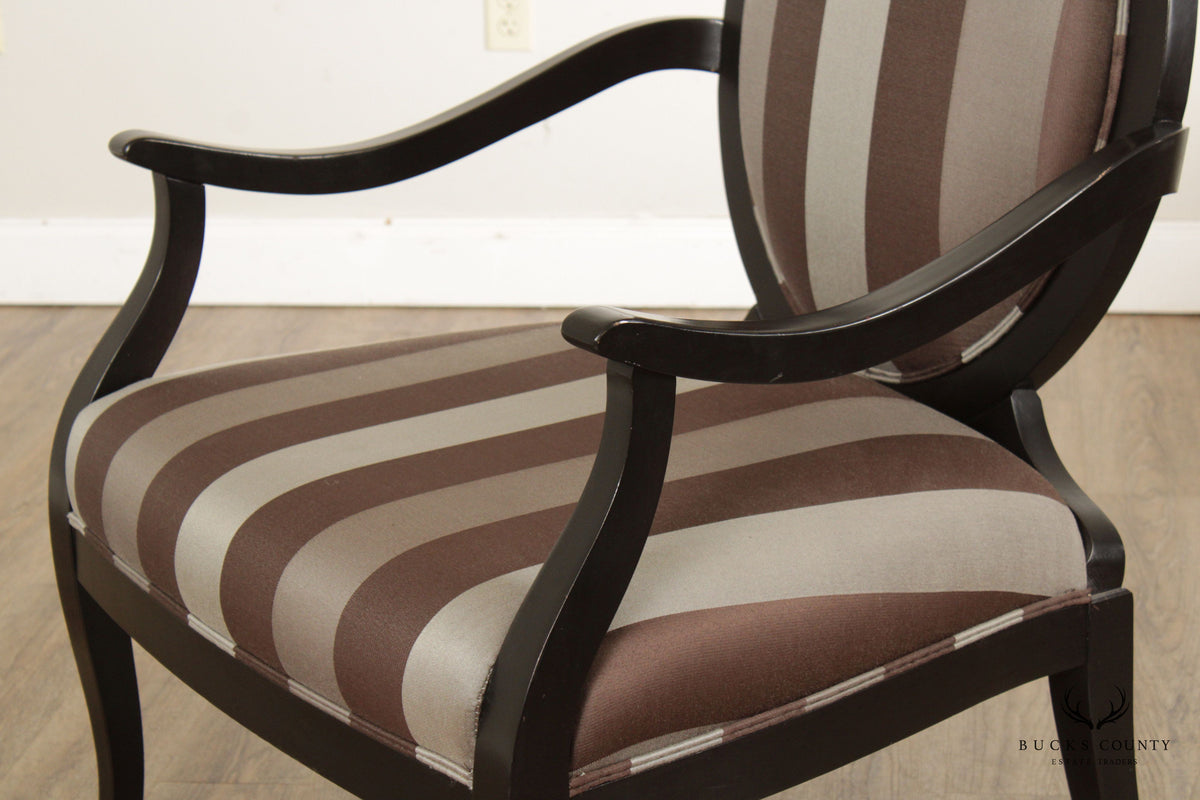 Regency Style Custom Upholstered Arm Chair
