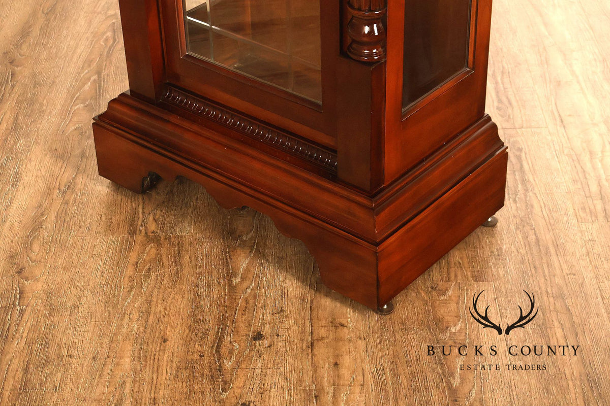 Sligh Mahogany Grandfather Clock With Triple Chime Moon Phase Dial