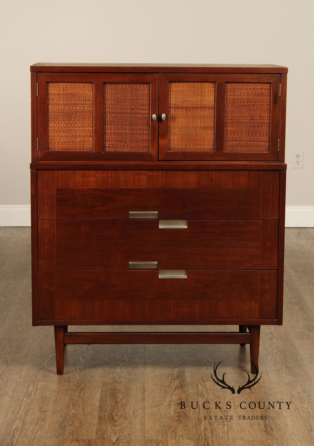 American of Martinsville Mid Century Modern Tall Chest
