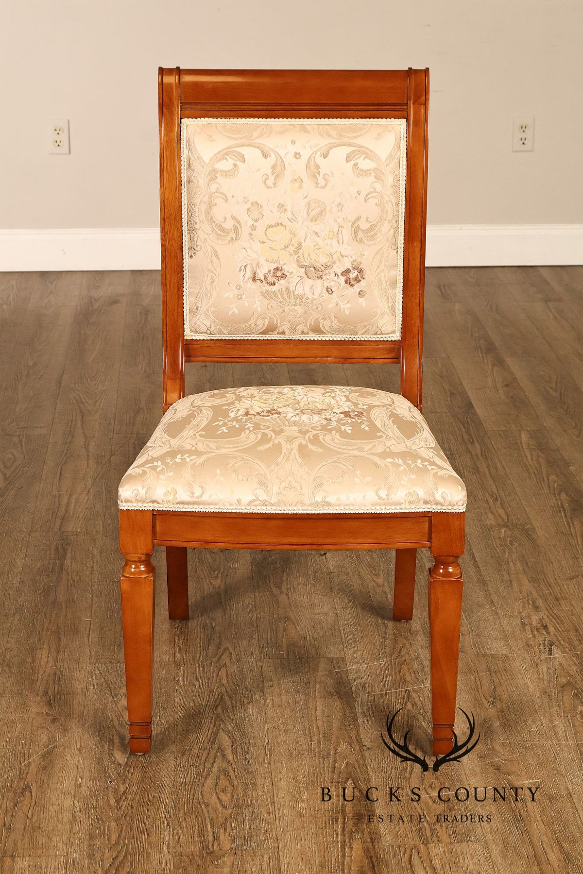 Empire Style Set Of Eight Upholstered Dining Chairs