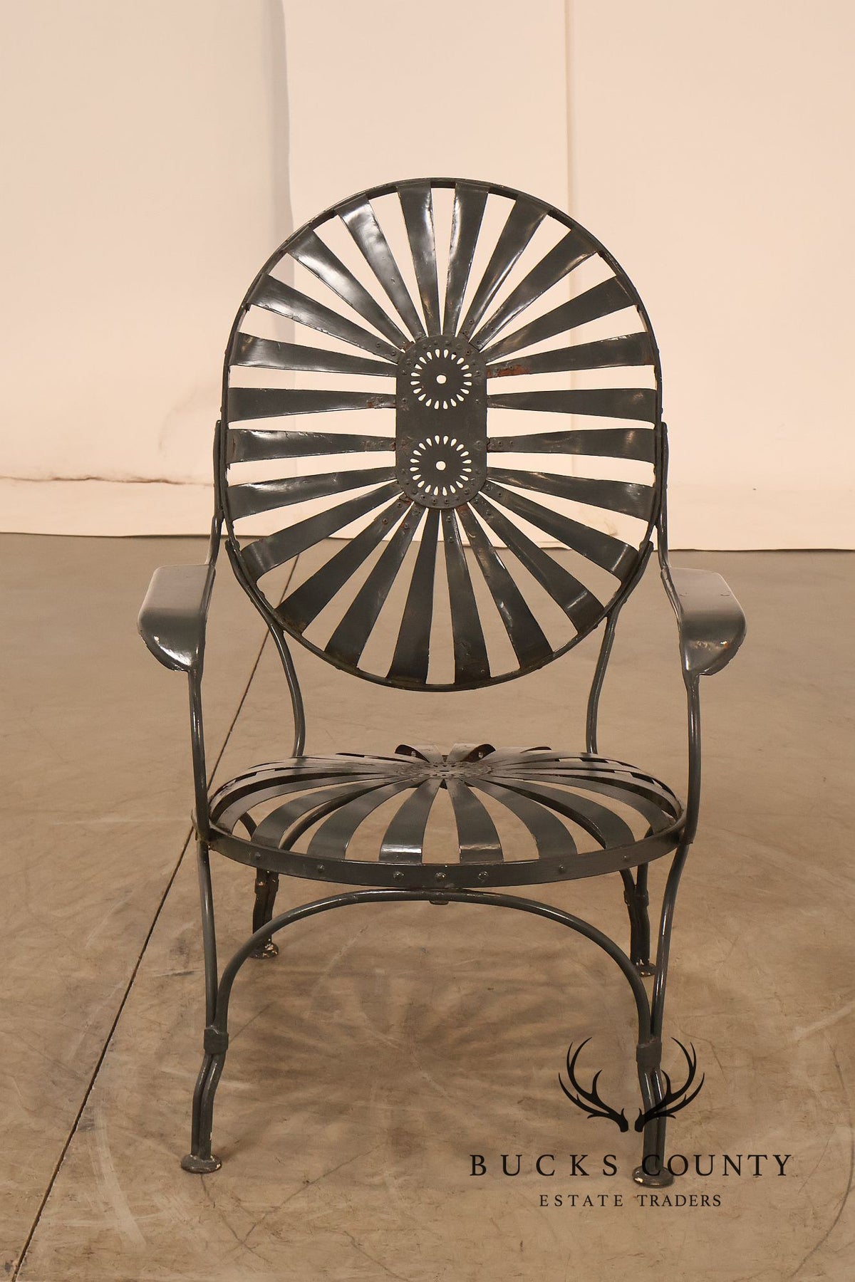 Francois Carre Outdoor Patio Sunburst Armchair