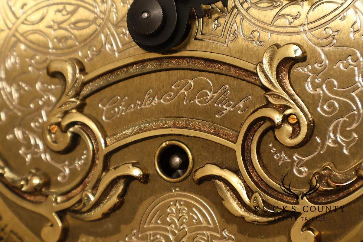 Sligh Mahogany Inlaid Grandfather Clock