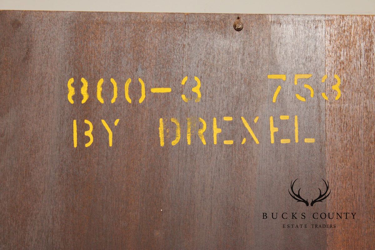 Drexel Chippendale Style Cherry Bookcase Display Cabinet
