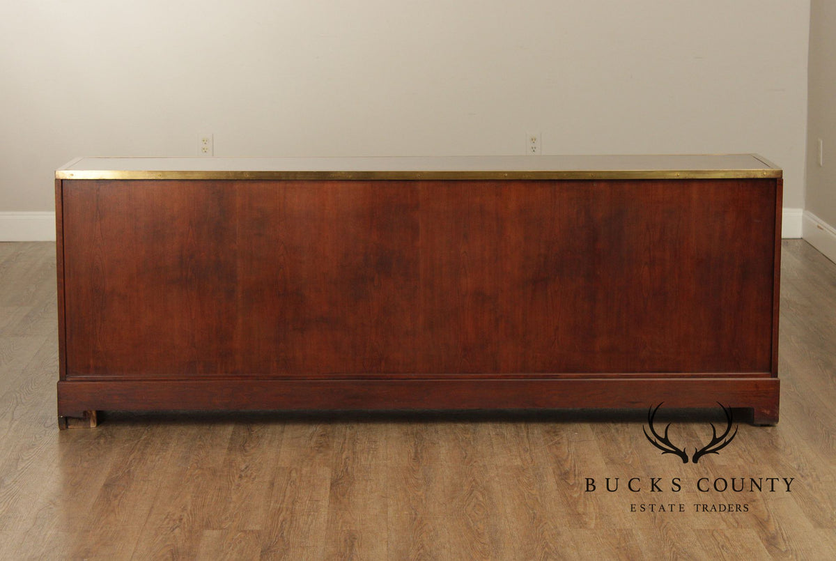 Campaign Style Mahogany Brass Mounted Sideboard