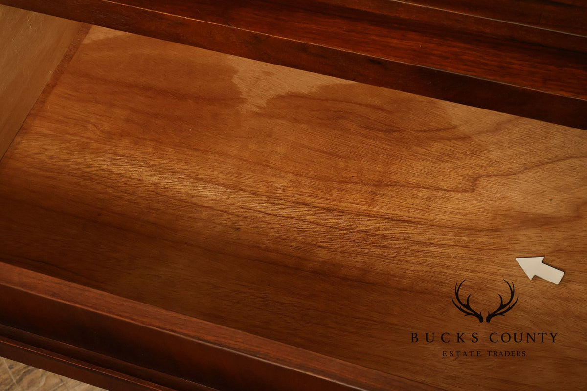 United Furniture 'Tiki' Brutalist Sculpted Walnut Tall Chest
