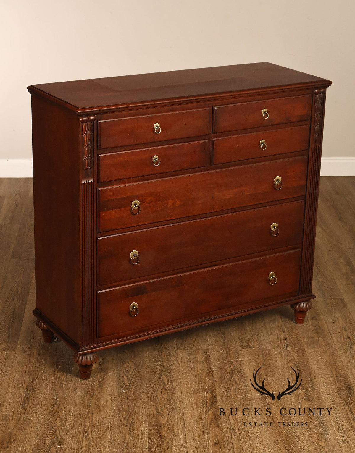 Ethan Allen 'British Classics' Maple And Birch Tall Dresser