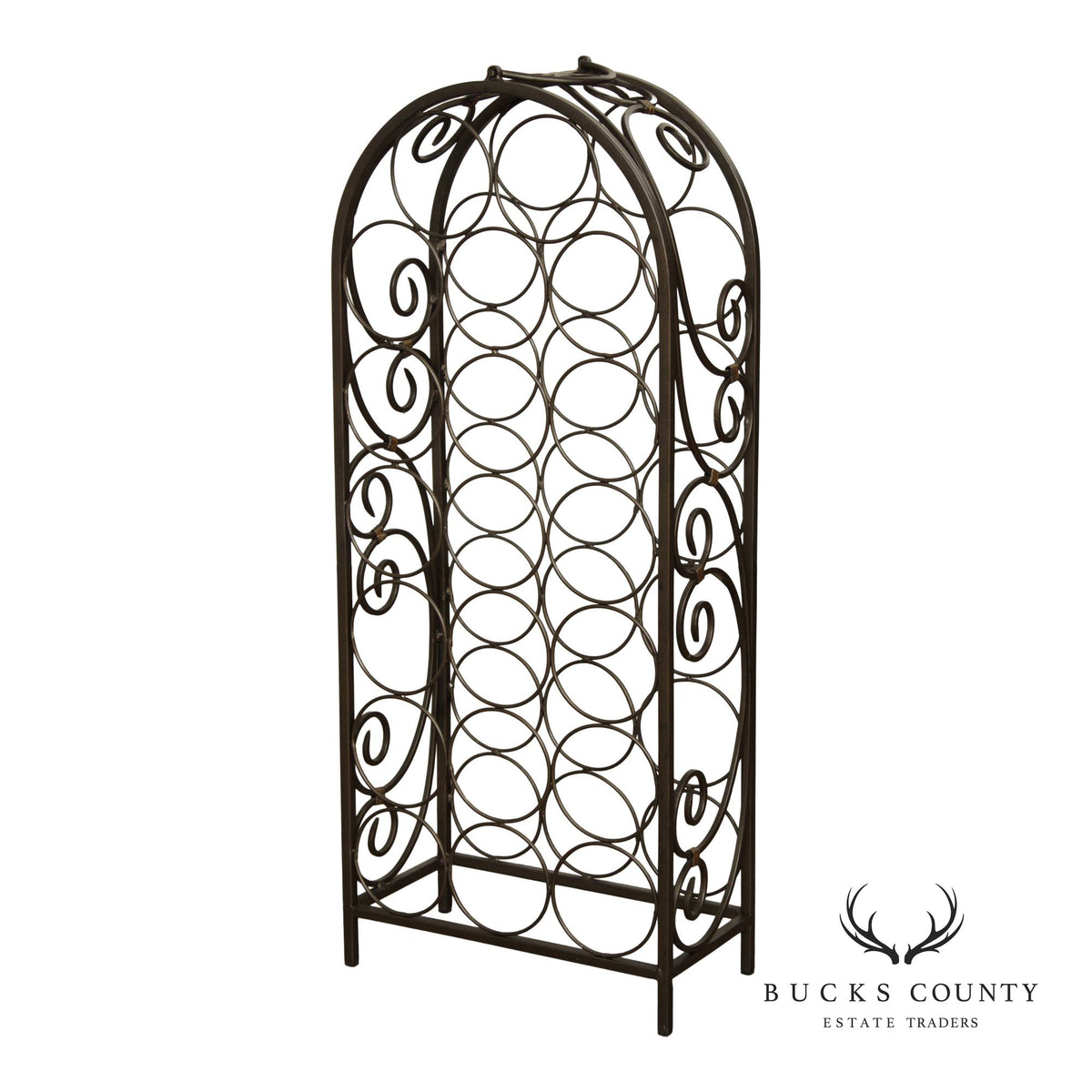 Arched 20-Bottle Iron Wine Rack