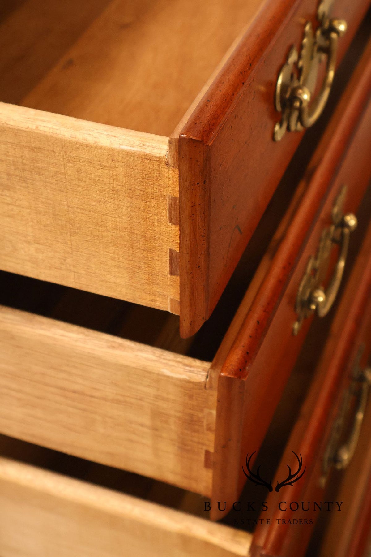 Traditional Pair Of Cherry Four Drawer Bachelor’s Chests