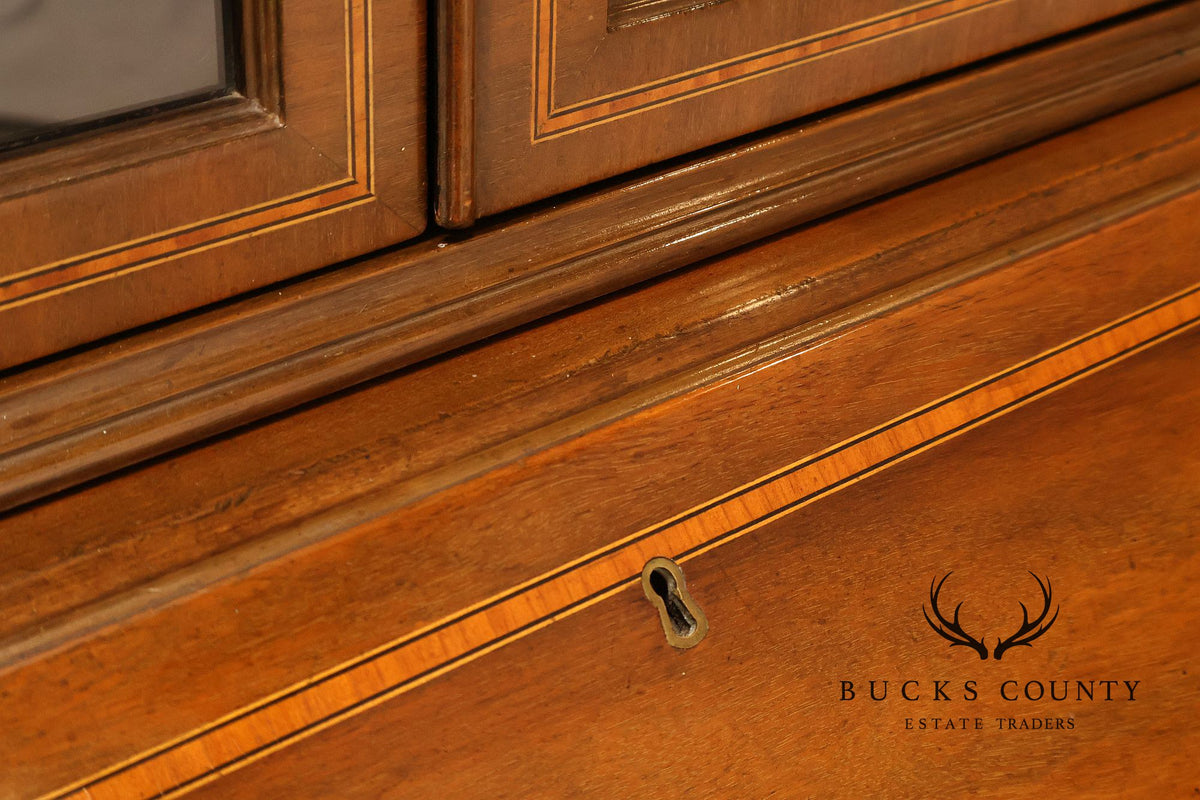 Kittinger Georgian Style Mahogany Secretary Bookcase
