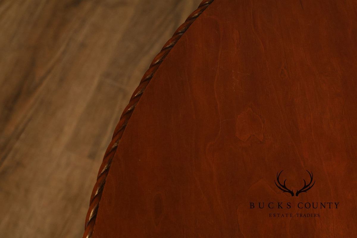 The Hillcrafters Guild Solid Cherry Tilt Top Tea Table