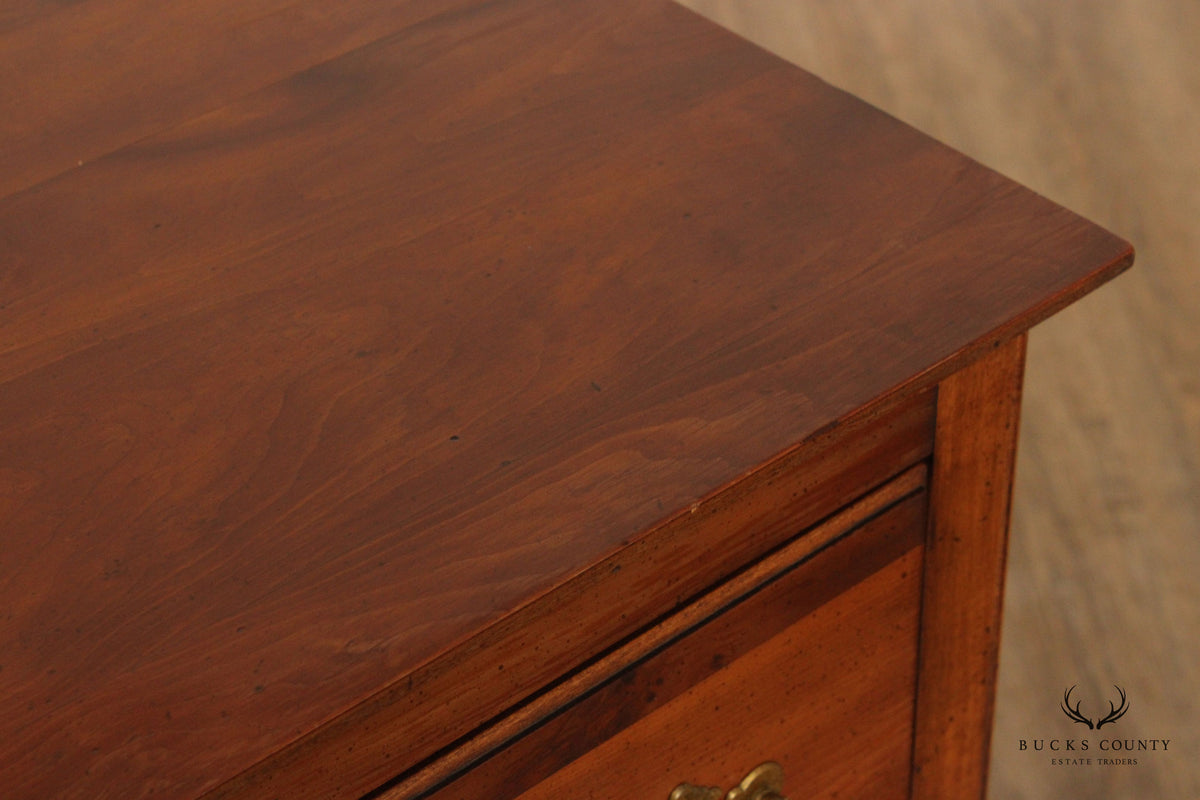 English Yew Wood George III Style Two-Drawer Sideboard Server