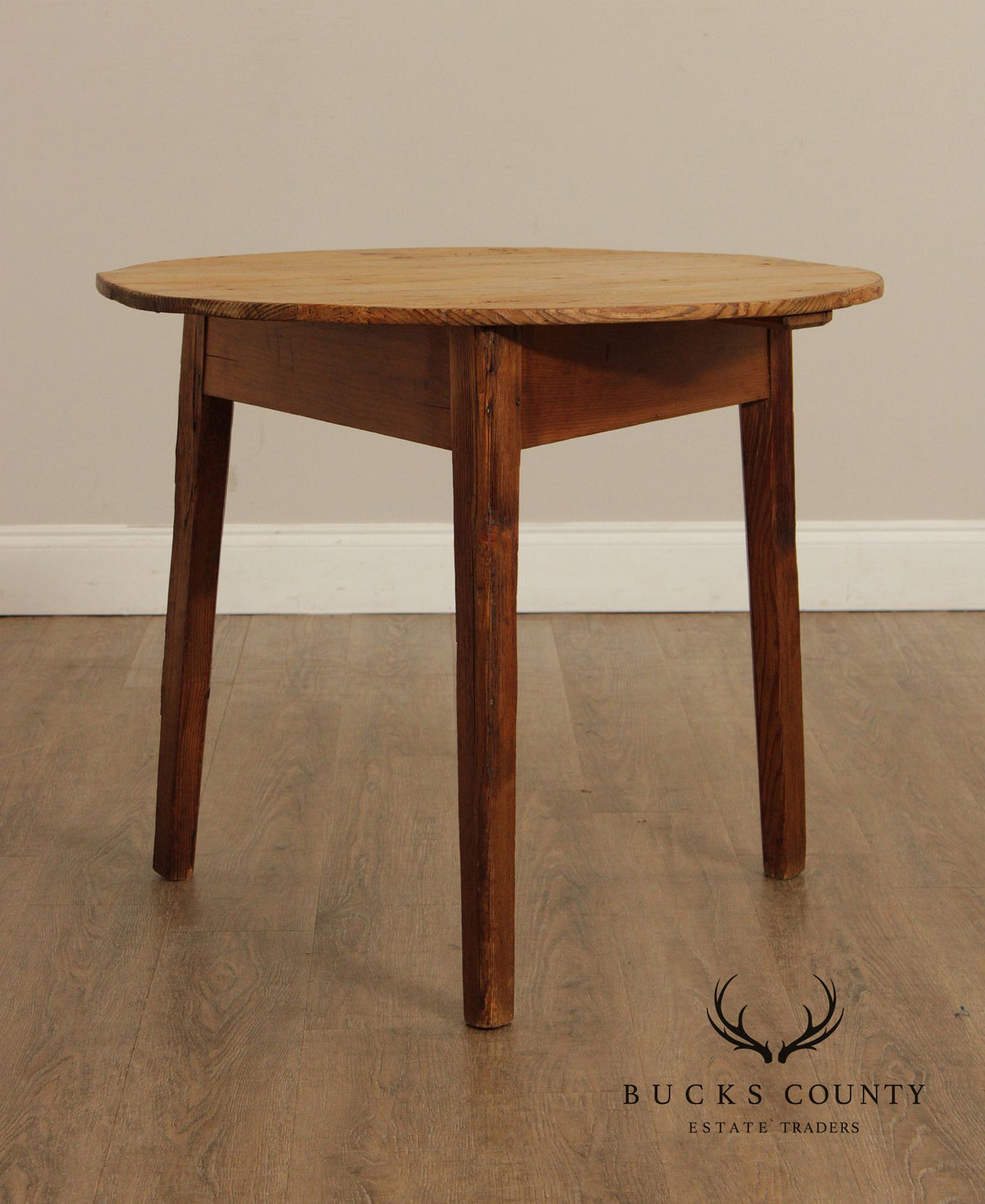 Antique English Pine Cricket Table