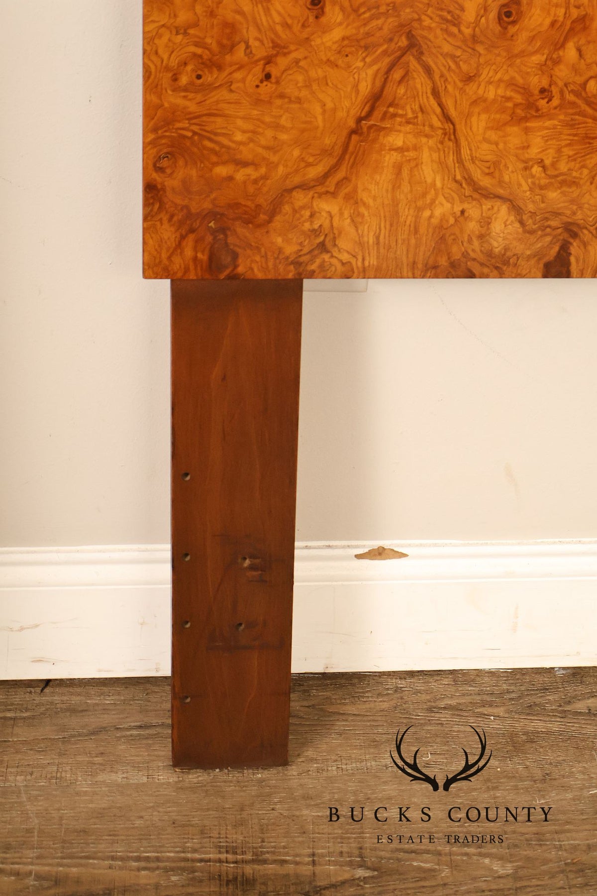 Lane Furniture Alpha Collection Mid Century Modern Burl Wood King Size Headboard
