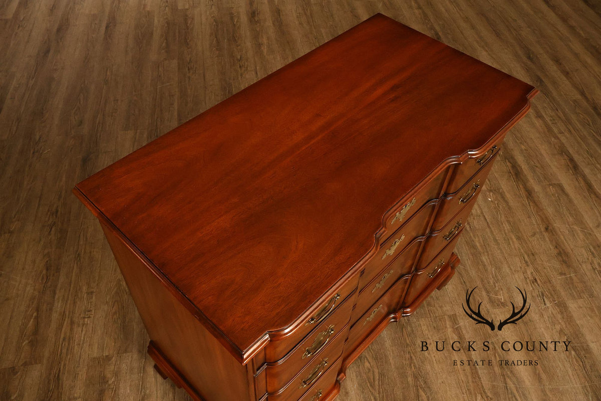 Kindel Chippendale Style Mahogany Block-Front Chest Of Drawers