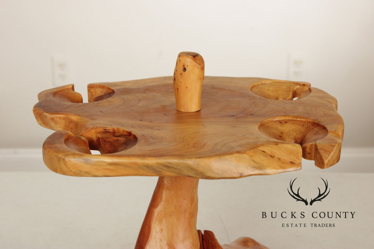 Custom Burlwood Wine Glass Rack