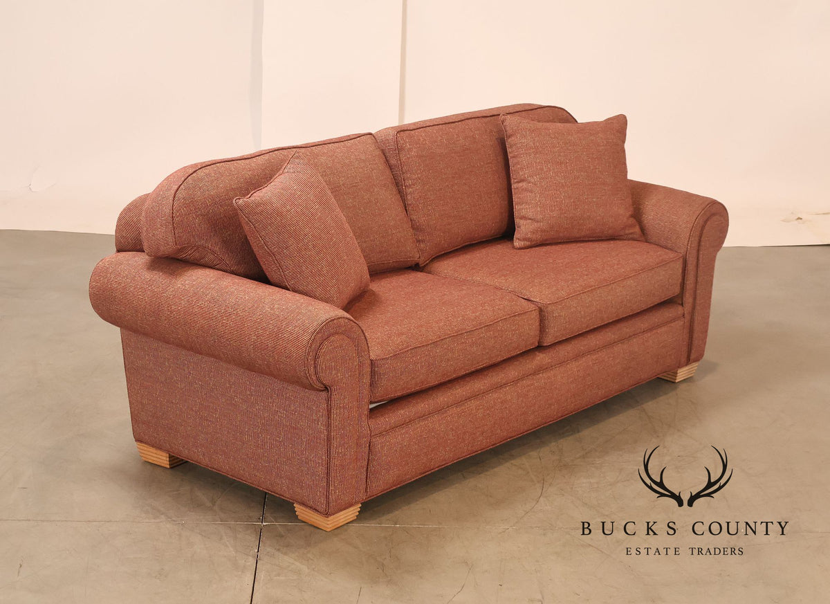 Contemporary Rolled Arm Upholstered Sofa