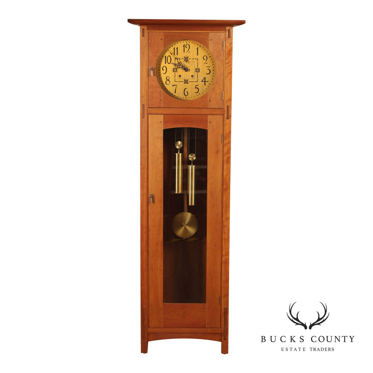 Stickley Mission Collection Cherry Tall Case Clock