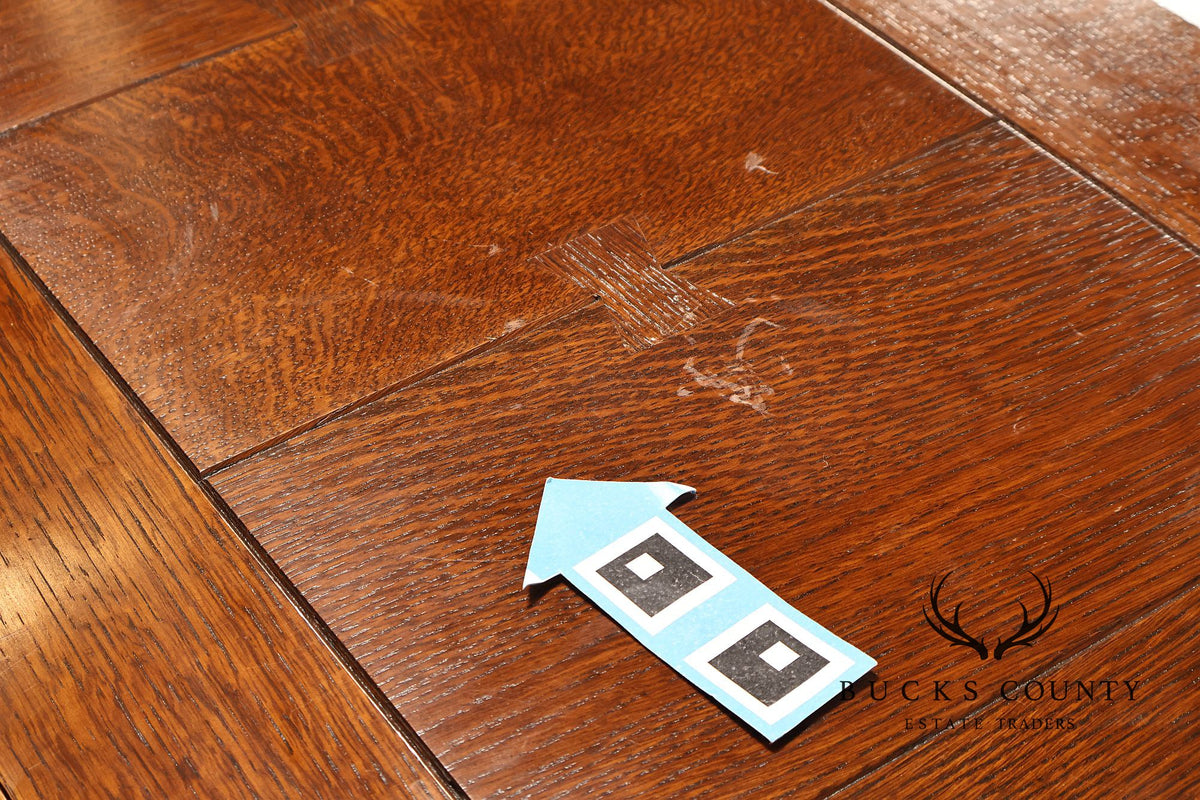 Stickley Mission Collection Oak Draw Top Extension Dining Table