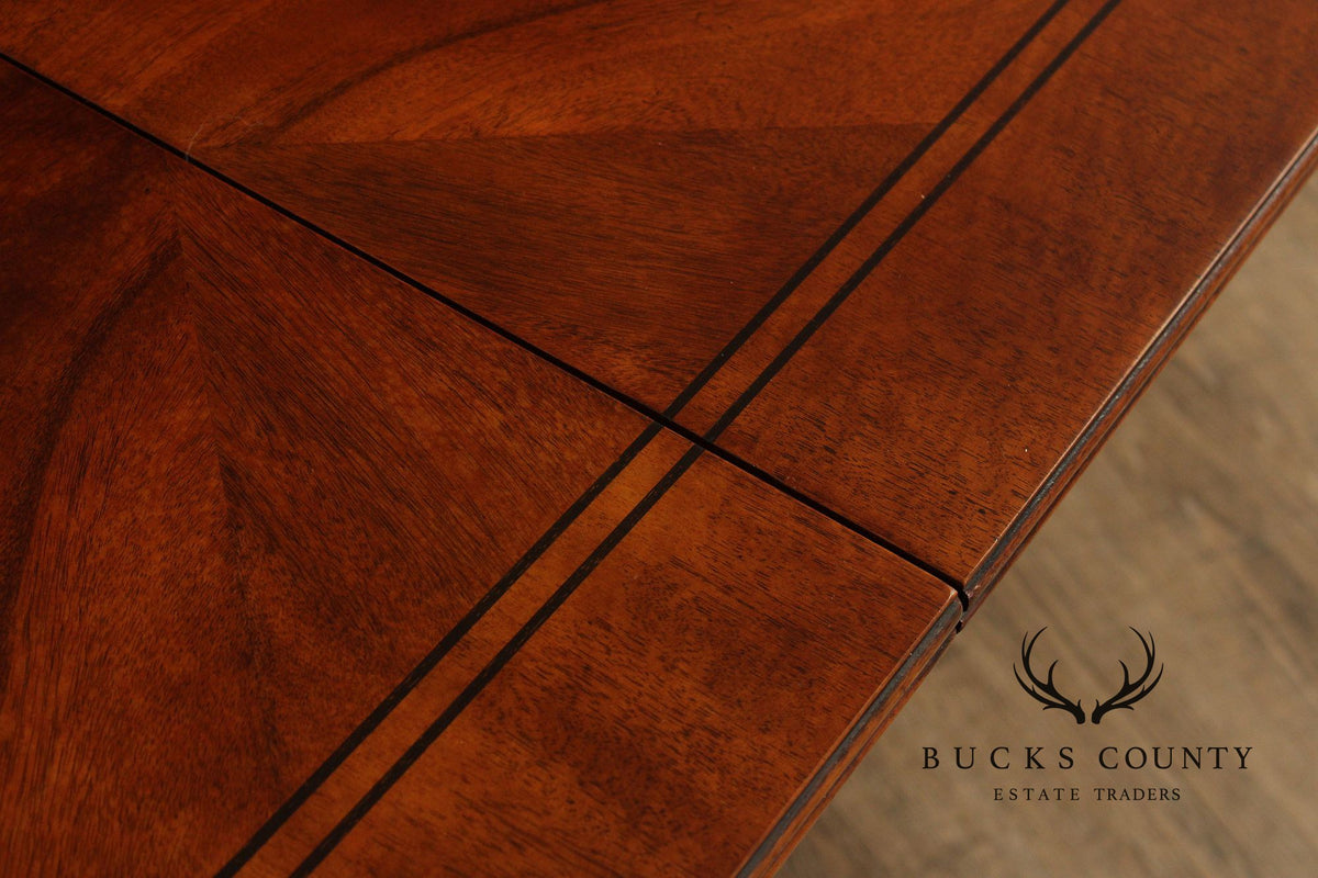 Empire Style Double Pedestal Mahogany Dining Table