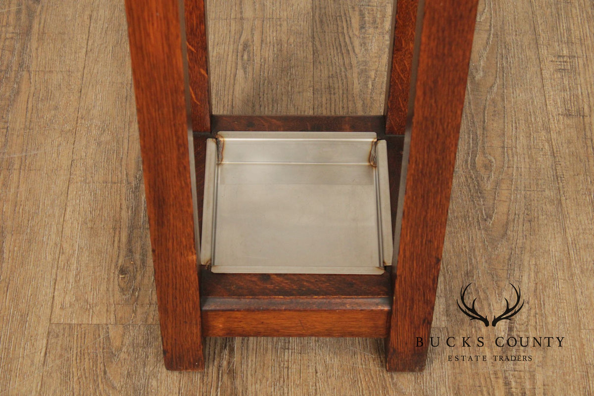 Antique Mission Oak Arts & Crafts Oak Umbrella Stand