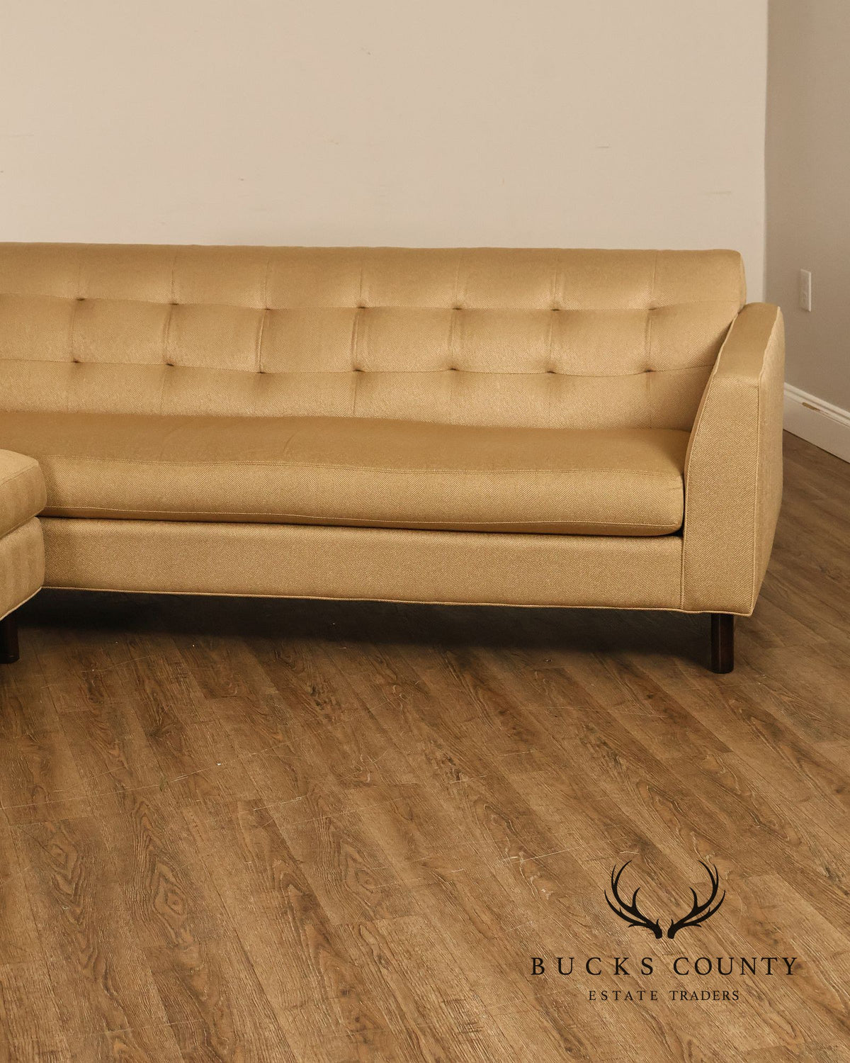 Sherrill Furniture Contemporary Modern Tufted Upholstered Sectional Sofa