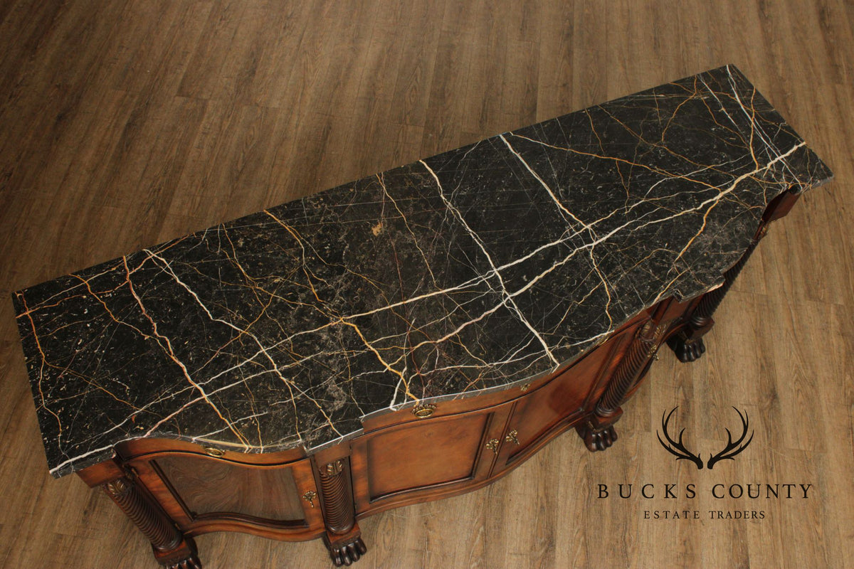 Henredon Historic Natchez Collection Marble Top Mahogany Sideboard