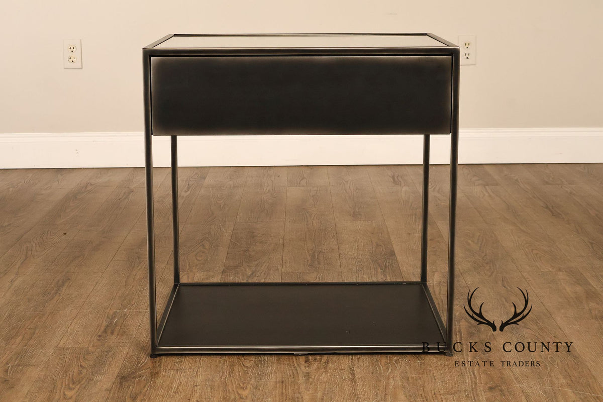 Restoration Hardware Pair Of Gramercy Mirrored End Tables