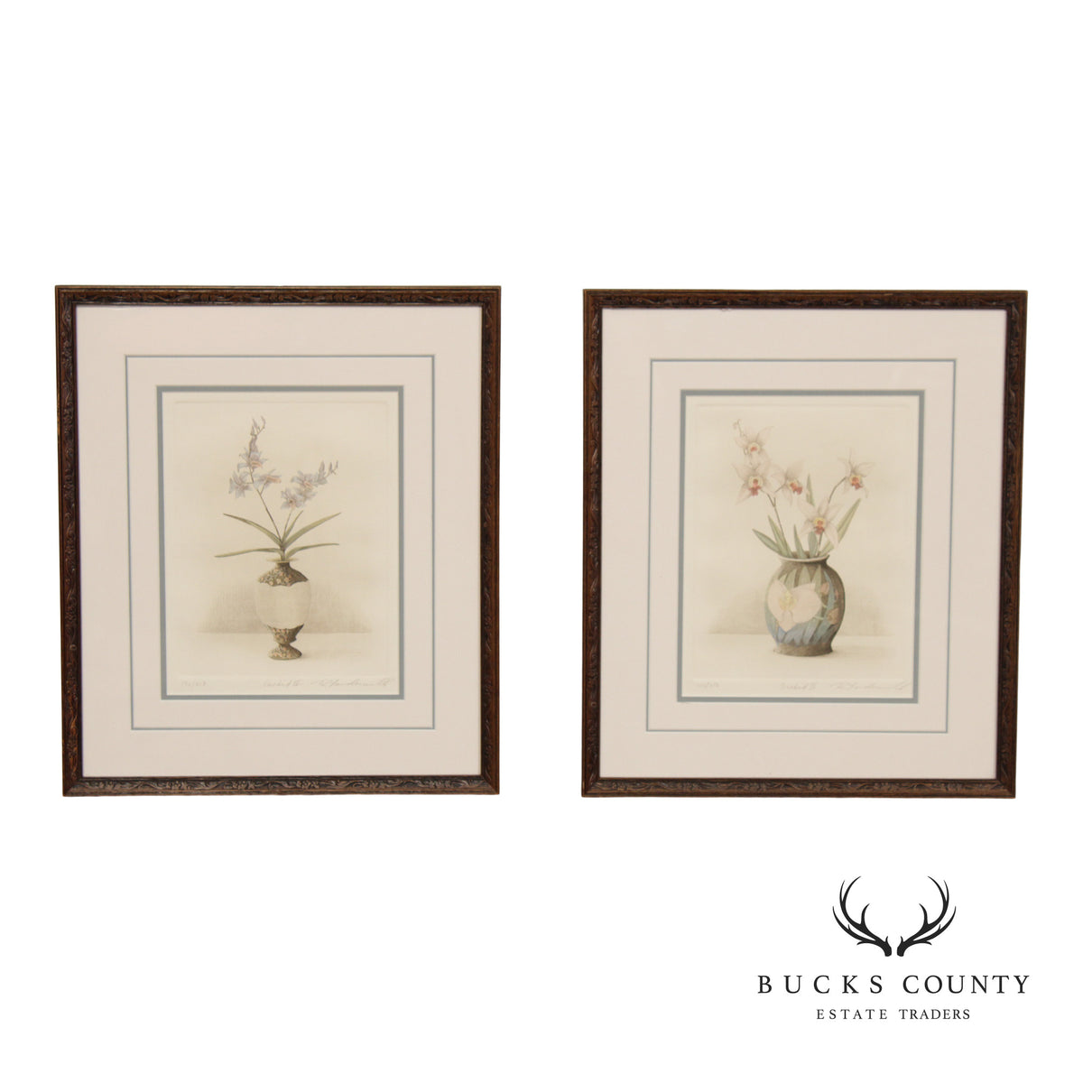 Rick Loudermilk Pair of Signed Limited Edition Prints, 'Orchid III' & 'Orchid IV'