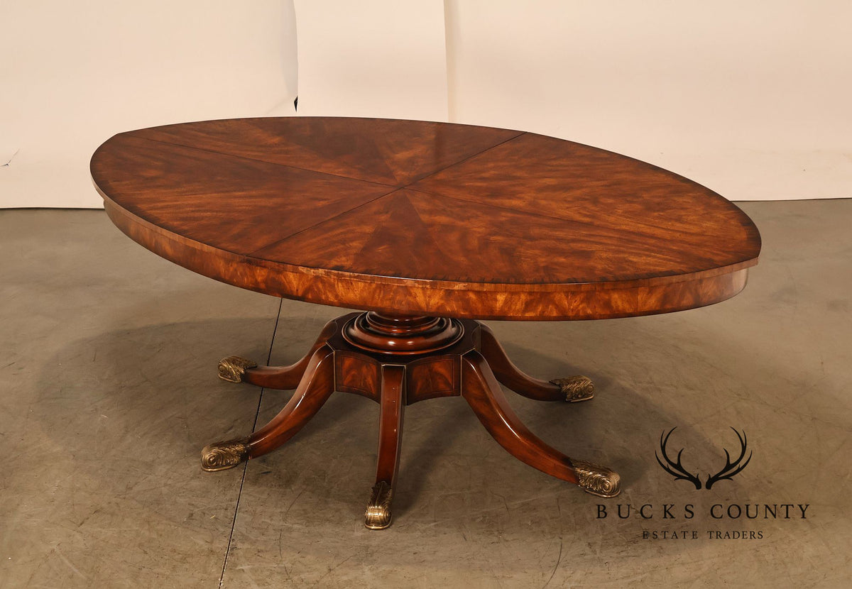 Theodore Alexander Althorp Living History Flame Mahogany Oval Expansion Dining Table
