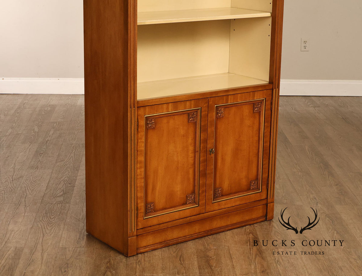Henredon French Country Style Arched Walnut Bookcase