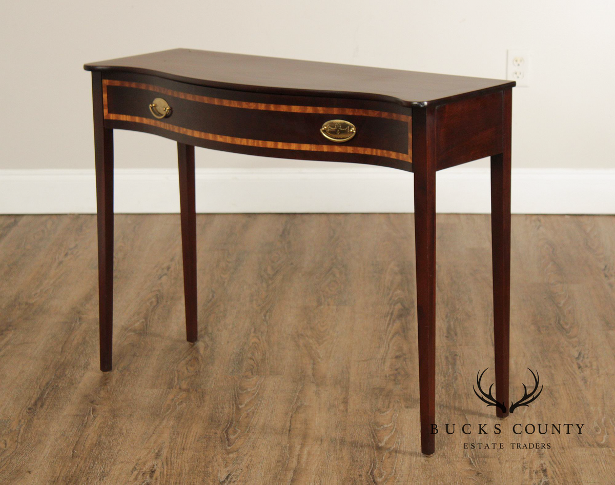 Federal Style Inlaid Mahogany Narrow Console Table