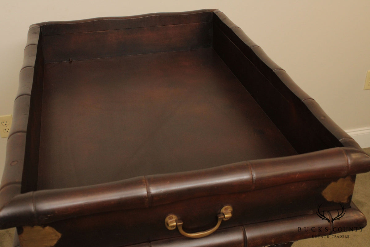 F.O. Mertz & Co Faux Bamboo Butlers Tray Table