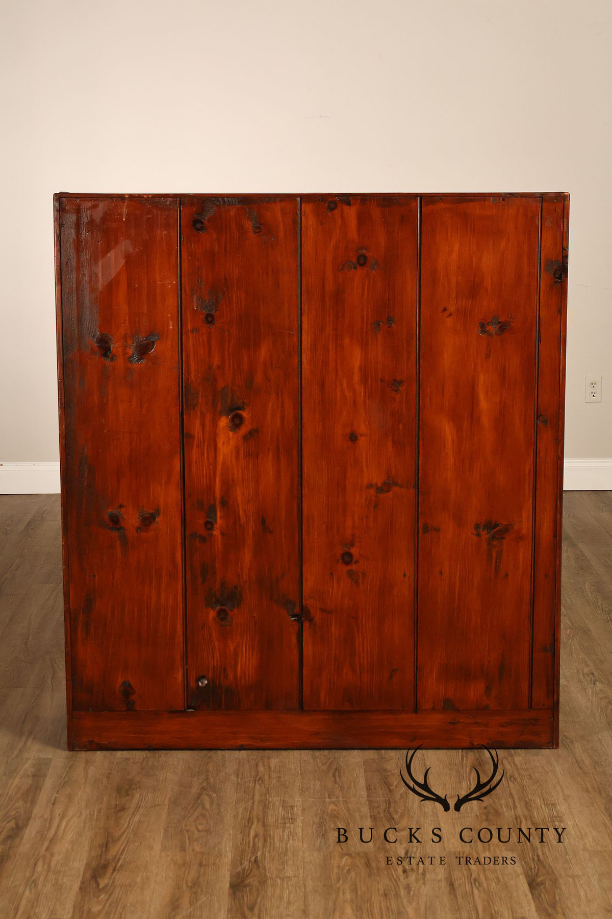 Primitive Style Custom Pine High Back Bench