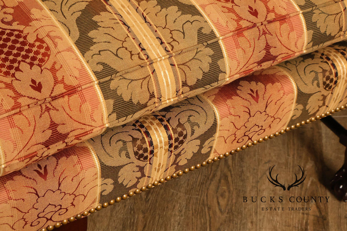 Kindel Winterthur Irish Georgian Chippendale Style Mahogany Camelback Sofa