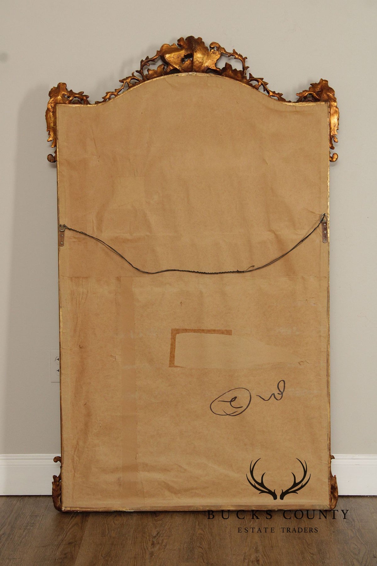Large Ornately Gilt Carved Wall Mirror