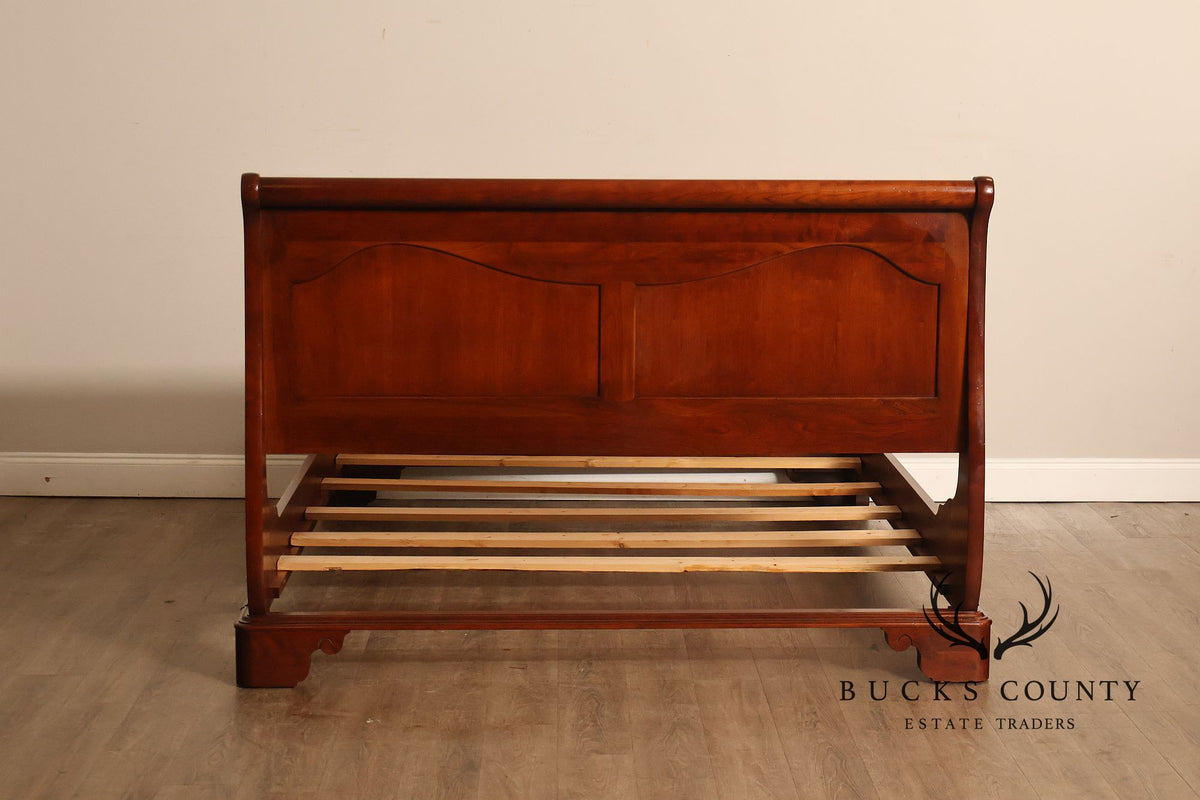 Statton Solid Cherry Queen Size Sleigh Bed