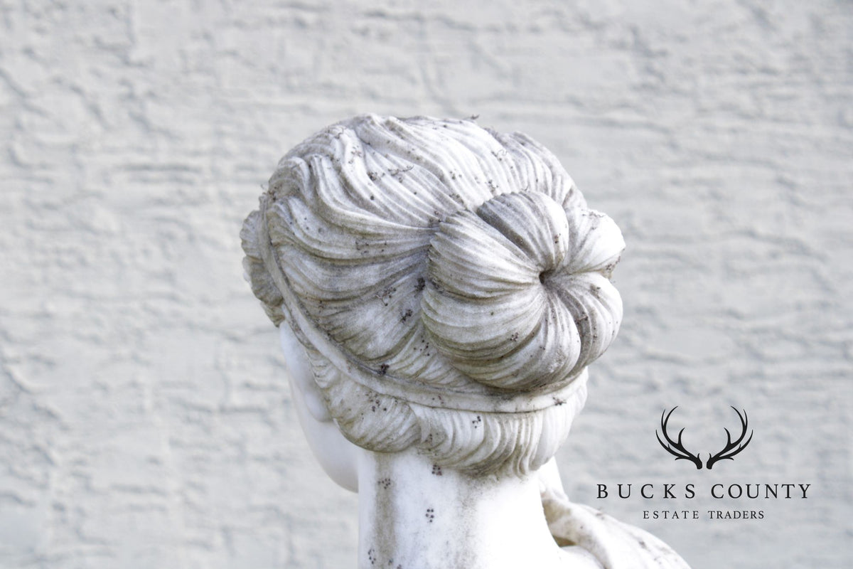 Antique Classical Style Diana Of Gabii Marble Garden Statue