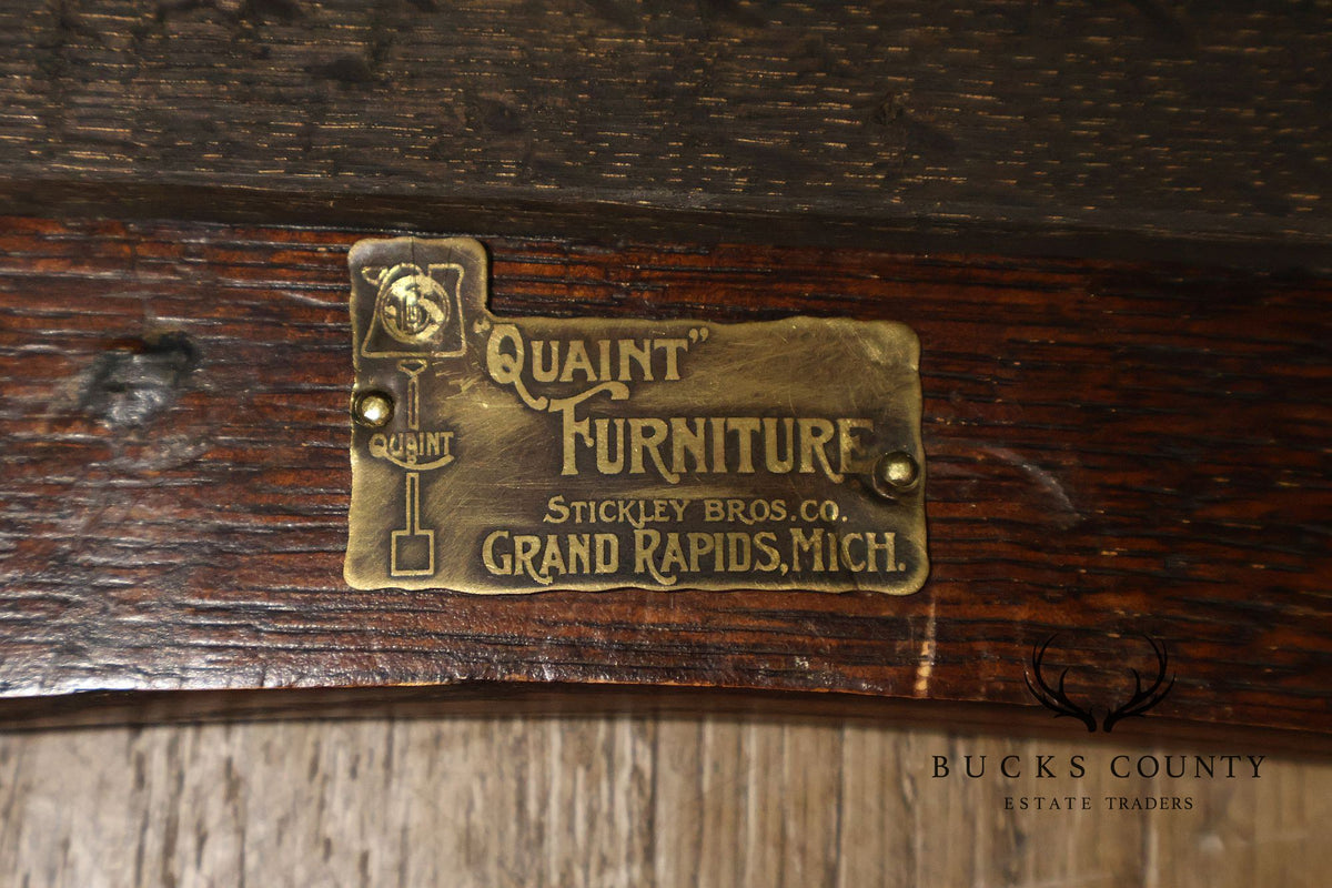 Antique Stickley Brothers Mission Oak Arts And Crafts Footstool Ottoman