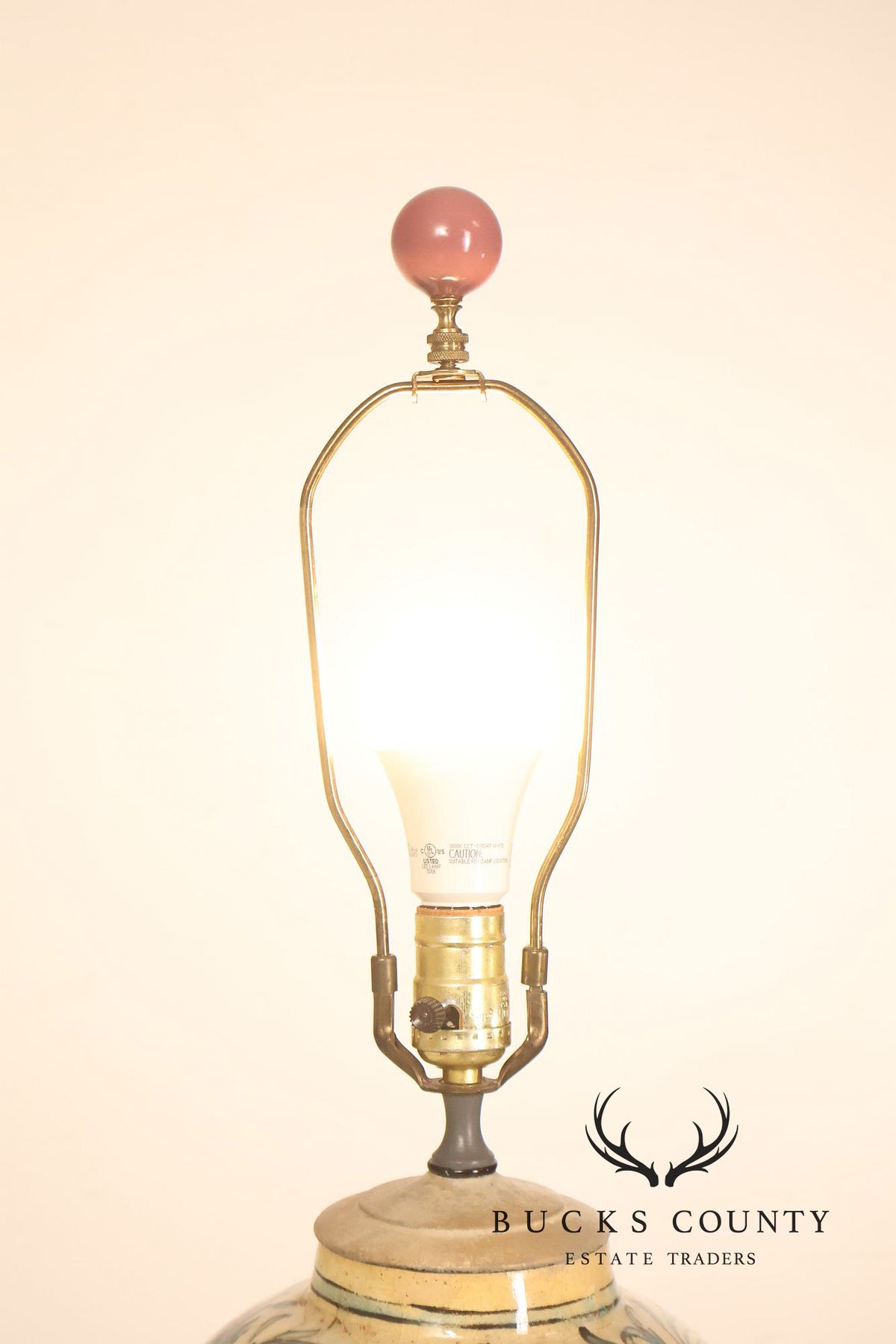 Qajar-period Persian vase was converted into a table lamp