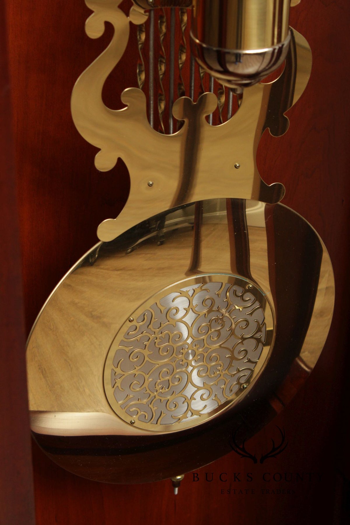Sligh Federal Style Inlaid Mahogany Grandfather Clock
