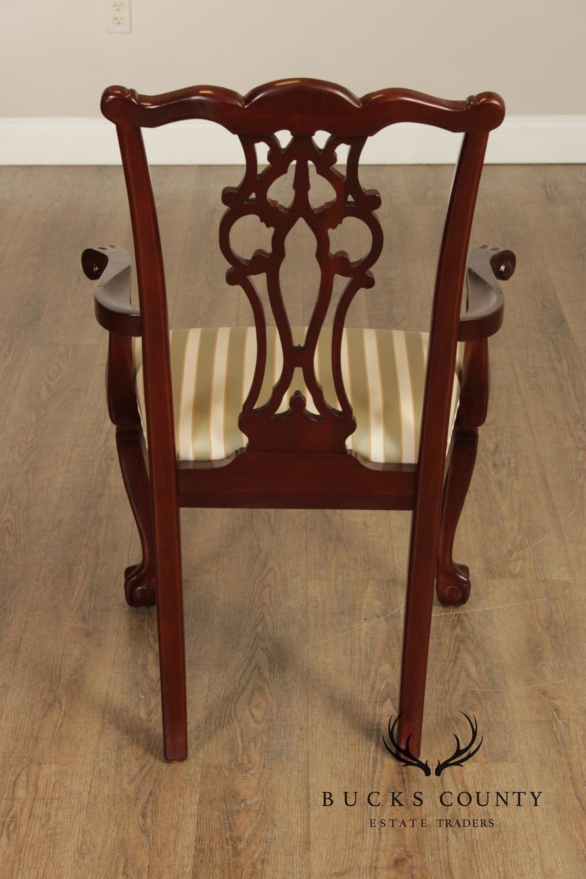 Ethan Allen 18th Century Mahogany Collection Set Of 8 Chippendale Style Dining Chairs