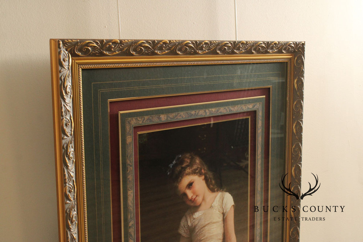 William-Adolphe Bouguereau Framed Print, 'L'Espieglerie'