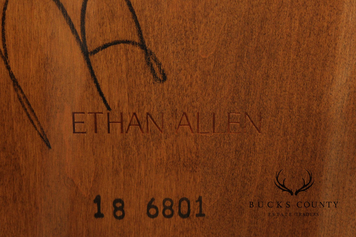 Ethan Allen Circa 1776 Collection Maple Set Of Eight Birdcage Windsor Dining Chairs